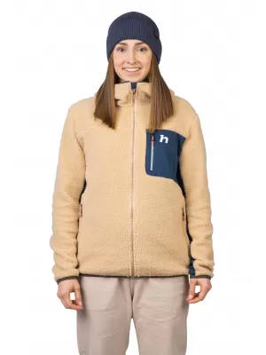 Hanorac de dama HANNAH KOALA HOODY BEJ/MARE STRATIFICATĂ