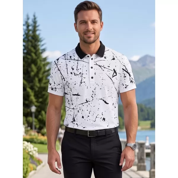  Tricou funcțional pentru bărbați cu guler premium ALTISPORT VOJ/ALM034TR05 ALB 