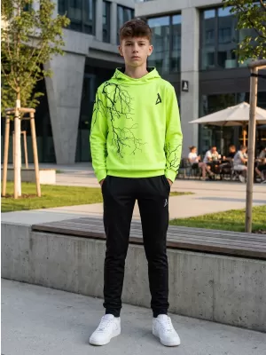 Hanorac funcțional premium pentru copii ALTISPORT VOJ/ALK004MI01 GALBEN NEON
