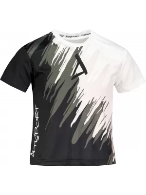 Tricou funcțional premium pentru copii ALTISPORT VOJ/ALK006TR01 ALB-NEGRU