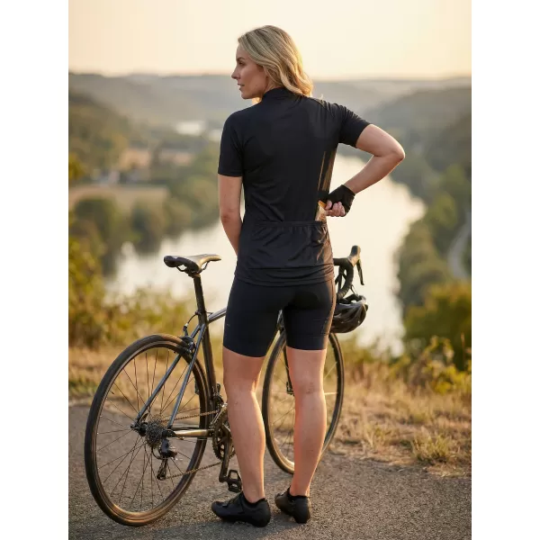  Tricou de ciclism pentru femei ALTISPORT NoPrint NP/ALW115NJ NEGRU 