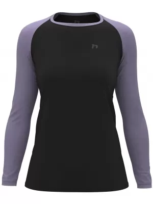 Tricou de damă cu mâneci lungi HANNAH LESLIE L/S ANTRACIT/GLICINE