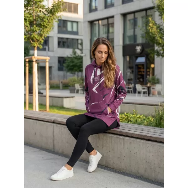  Hanorac prelungit funcțional pentru femei premium ALTISPORT VOJ/ALW049MI03 VIOLET 