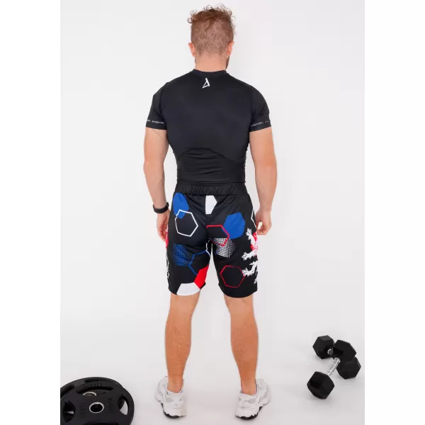  Pantaloni scurți funcționali premium pentru bărbați, fără buzunare ALTISPORT VOJ/ALM036KRA02 HEXA NEGRU 