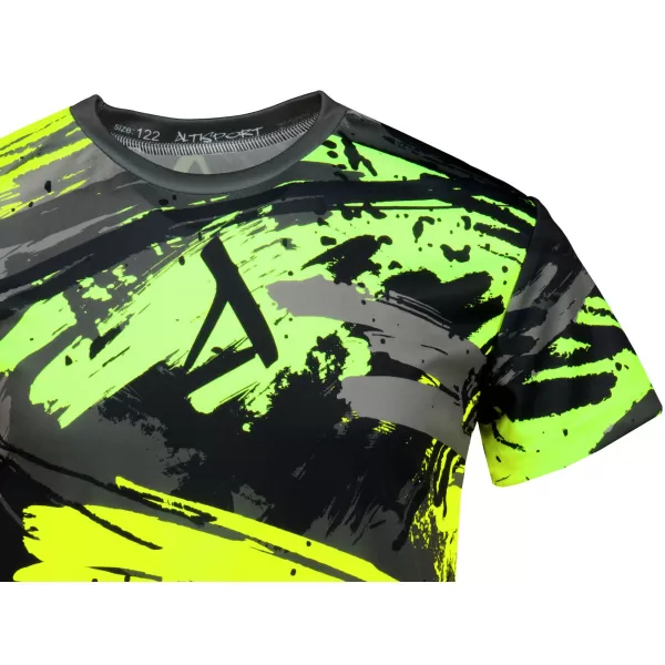  Tricou funcțional premium pentru copii ALTISPORT VOJ/ALK014TR01 NEGRU/VERDE 