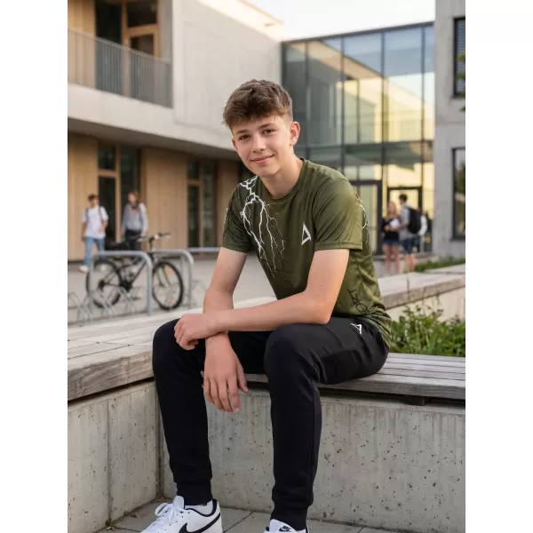  Tricou funcțional premium pentru copii ALTISPORT VOJ/ALK004TR01 MĂSLINE 