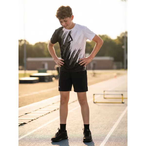  Tricou funcțional premium pentru copii ALTISPORT VOJ/ALK006TR01 ALB-NEGRU 