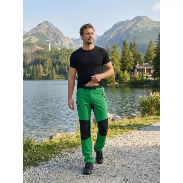  Pantaloni pentru bărbați ALTISPORT NoPrint NP/ALM6021NJ FERIGA VERDE/NEGRU 