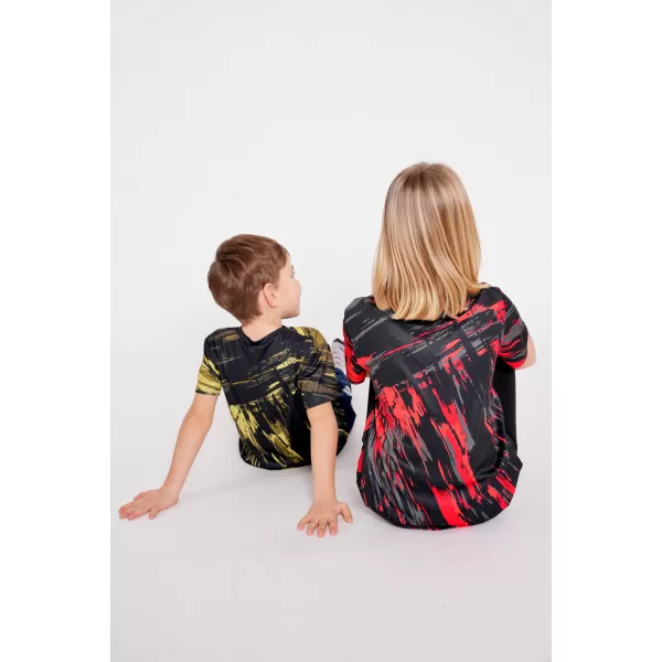  Tricou funcțional premium pentru copii ALTISPORT VOJ/ALK010TR01 NEGRU/ARMATĂ 