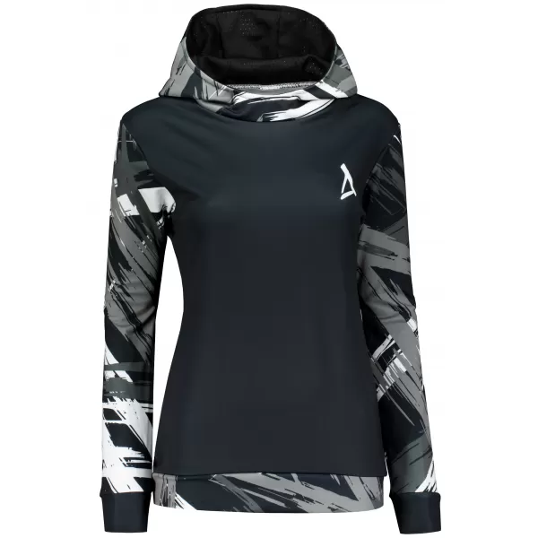  Hanorac funcțional premium pentru femei ALTISPORT VOJ/ALW039MI01 NEGRU/ALB 