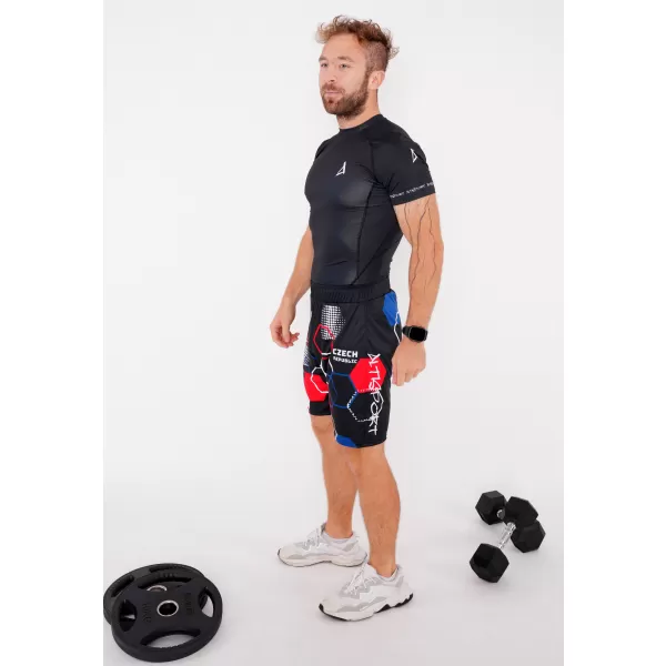  Pantaloni scurți funcționali premium pentru bărbați, fără buzunare ALTISPORT VOJ/ALM036KRA02 HEXA NEGRU 