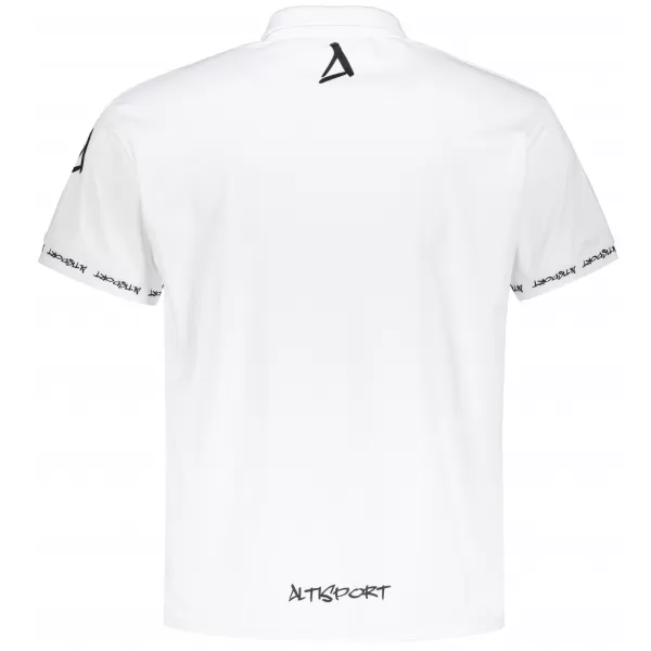  Tricou funcțional pentru bărbați cu guler premium ALTISPORT VOJ/ALM000TR05 ALB 