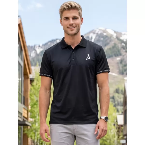  Tricou funcțional pentru bărbați cu guler premium ALTISPORT VOJ/ALM000TR05 NEGRU 