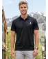 Tricou funcțional pentru bărbați cu guler premium ALTISPORT VOJ/ALM000TR05 NEGRU