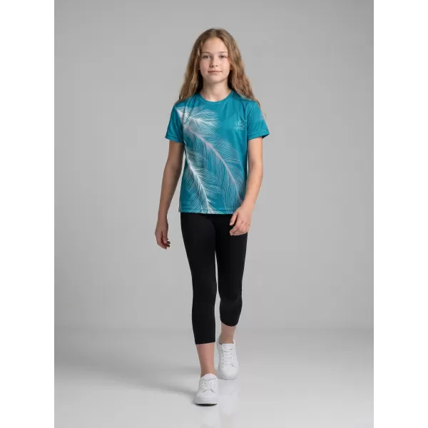  Tricou funcțional premium pentru copii ALTISPORT VOJ/ALK001TR01 SMARALD/GRI 