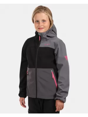 Jachetă softshell pentru fetiță KILPI RAVIA-J WJ0113KI NEGRU