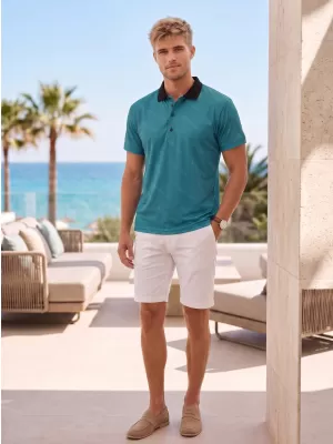 Tricou funcțional pentru bărbați cu guler premium ALTISPORT VOJ/ALM050TR05 KEROSENUL