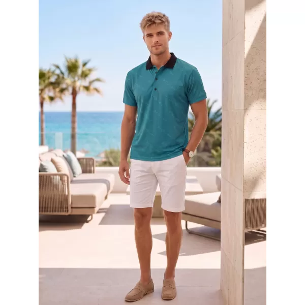 Tricou funcțional pentru bărbați cu guler premium ALTISPORT VOJ/ALM050TR05 KEROSENUL 