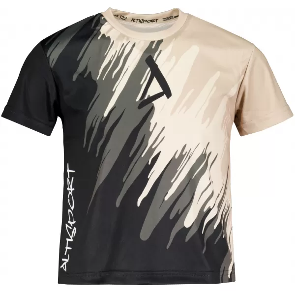  Tricou funcțional premium pentru copii ALTISPORT VOJ/ALK006TR01 NEGRU/MARO 