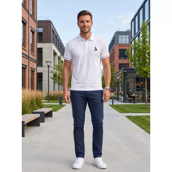  Tricou funcțional pentru bărbați cu guler premium ALTISPORT VOJ/ALM000TR05 ALB 