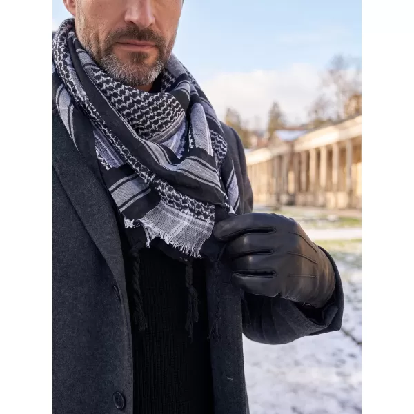  Eşarfă BRANDIT BD7009 NEGRU/ALB 