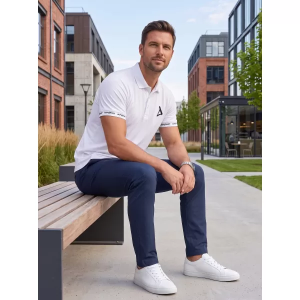  Tricou funcțional pentru bărbați cu guler premium ALTISPORT VOJ/ALM000TR05 ALB 