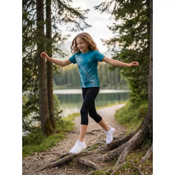  Tricou funcțional premium pentru copii ALTISPORT VOJ/ALK001TR01 SMARALD/GRI 