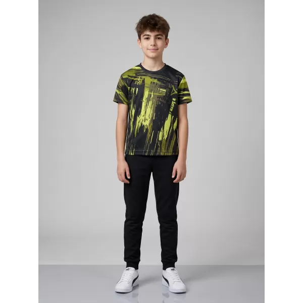  Tricou funcțional premium pentru copii ALTISPORT VOJ/ALK010TR01 NEGRU/ARMATĂ 