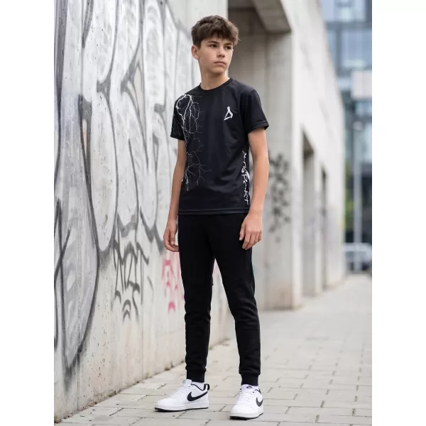 Tricou funcțional premium pentru copii ALTISPORT VOJ/ALK004TR01 ALB-NEGRU 