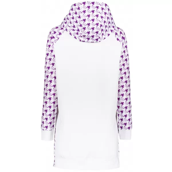  Hanorac prelungit funcțional pentru femei premium ALTISPORT VOJ/ALW048MI03 ALB/VIOLET 