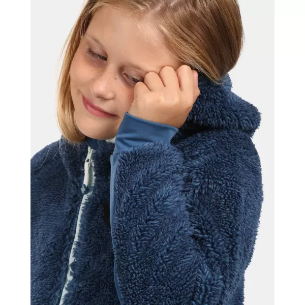  Hanorac pentru fete din fleece KILPI NORKA-JG WJ0211KI ALBASTRU ÎNCHIS 