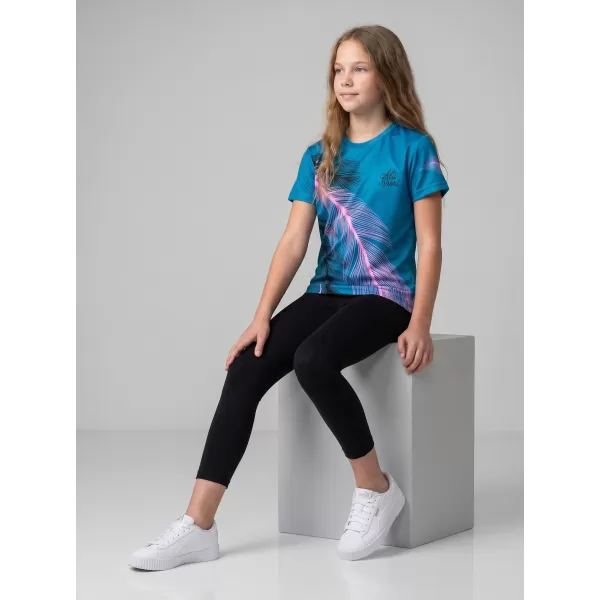  Tricou funcțional premium pentru copii ALTISPORT VOJ/ALK001TR01 BENZINĂ/ROZ DESCHIS 