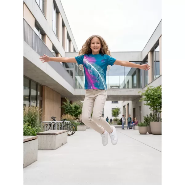  Tricou funcțional premium pentru copii ALTISPORT VOJ/ALK001TR01 BENZINĂ/ROZ 