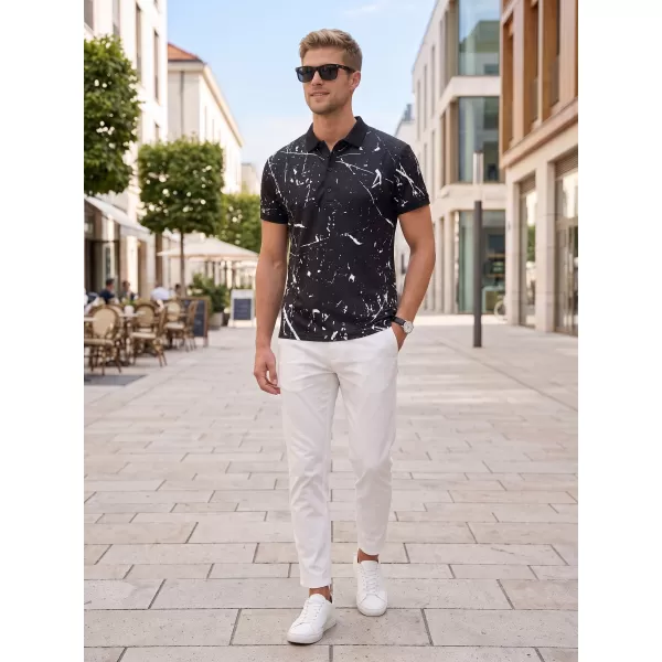  Tricou funcțional pentru bărbați cu guler premium ALTISPORT VOJ/ALM034TR05 NEGRU 