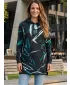 Hanorac prelungit funcțional pentru femei premium ALTISPORT VOJ/ALW049MI03 NEGRU ȘI ALBASTRU