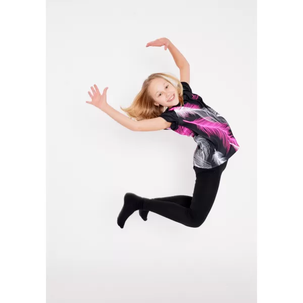  Tricou funcțional premium pentru copii ALTISPORT VOJ/ALK001TR01 NEGRU/ROZ 