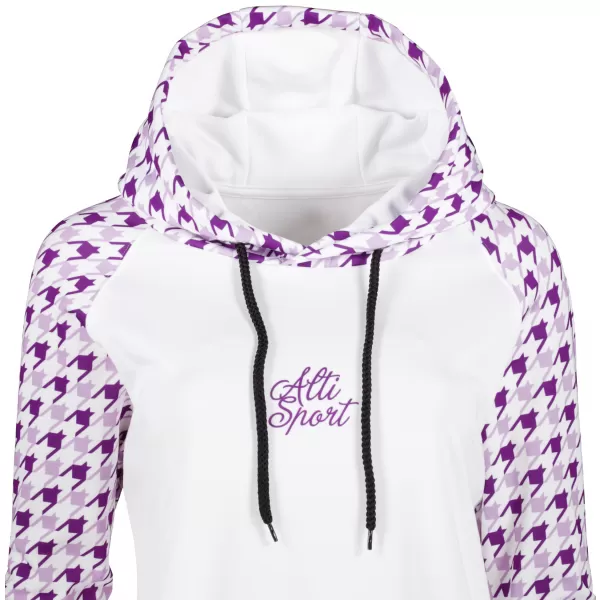  Hanorac prelungit funcțional pentru femei premium ALTISPORT VOJ/ALW048MI03 ALB/VIOLET 