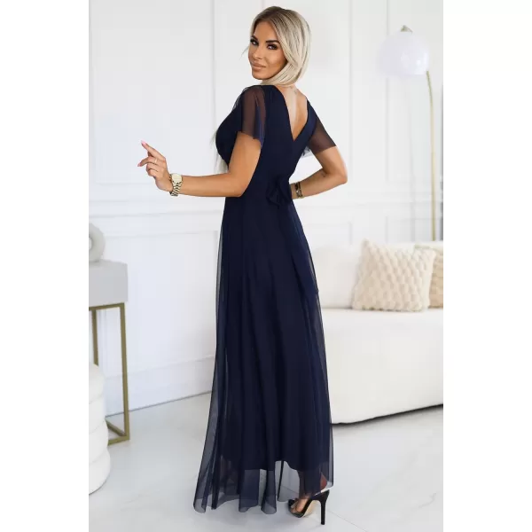  Rochie NUMOCO NASTIA 562-1 SEA -BLUE 