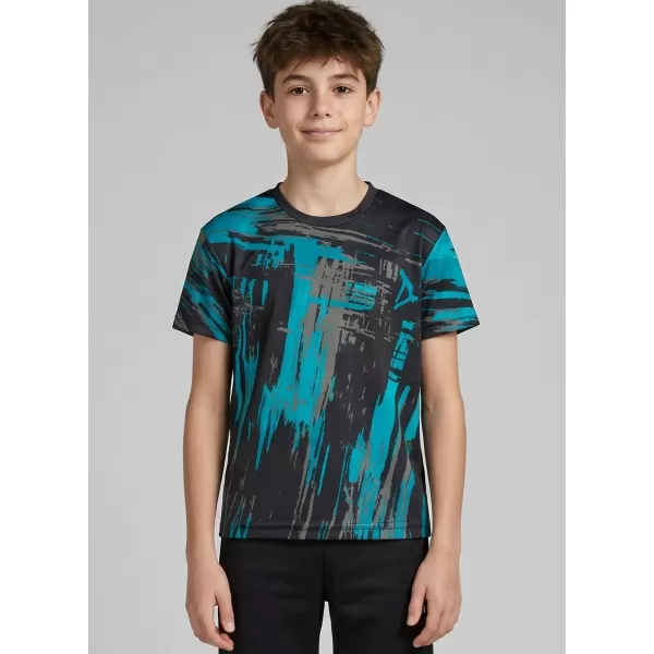  Tricou funcțional premium pentru copii ALTISPORT VOJ/ALK010TR01 NEGRU/SMARALD 