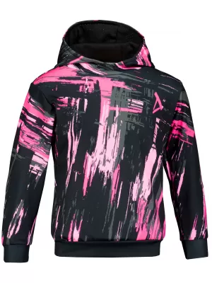 Hanorac funcțional premium pentru copii ALTISPORT VOJ/ALK010MI01 NEGRU/ROZ DESCHIS