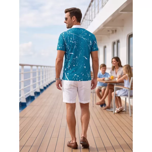  Tricou funcțional pentru bărbați cu guler premium ALTISPORT VOJ/ALM034TR05 KEROSENUL 