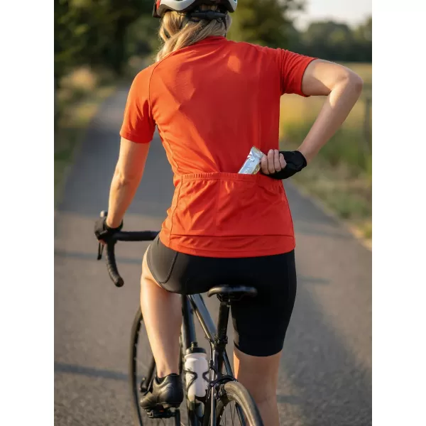  Tricou de ciclism pentru femei ALTISPORT NoPrint NP/ALW115NJ PORTOCALIU STRĂLUCITOR 
