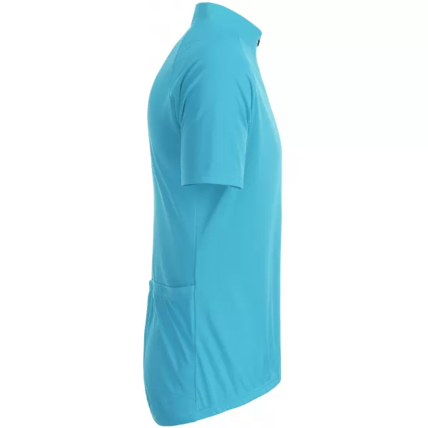  Tricou de ciclism pentru bărbați ALTISPORT NoPrint NP/ALM215NJ TURCOAZ 