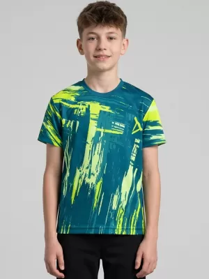 Tricou funcțional premium pentru copii ALTISPORT VOJ/ALK010TR01 KEROSEN/GALBEN