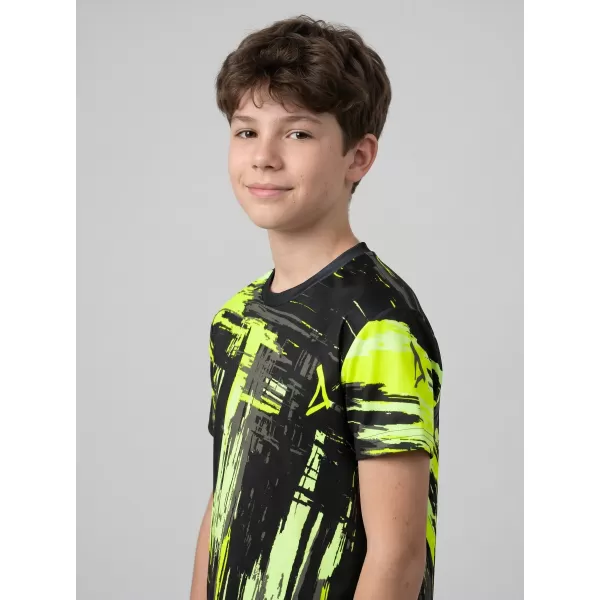  Tricou funcțional premium pentru copii ALTISPORT VOJ/ALK010TR01 NEGRU SI GALBEN 