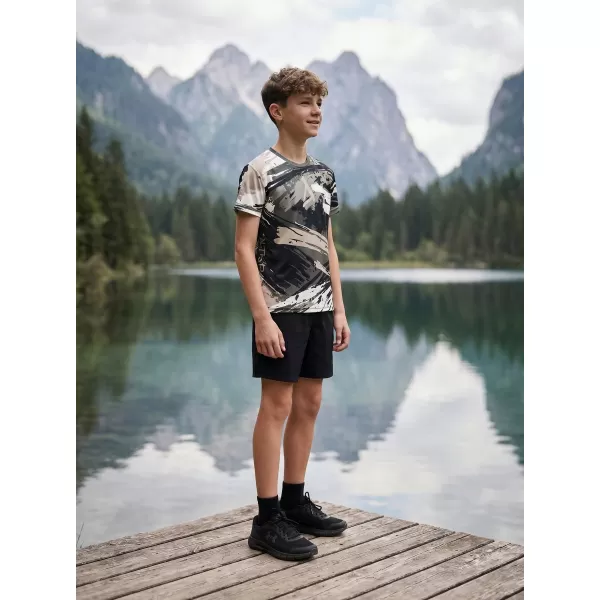  Tricou funcțional premium pentru copii ALTISPORT VOJ/ALK014TR01 NEGRU/GRI 