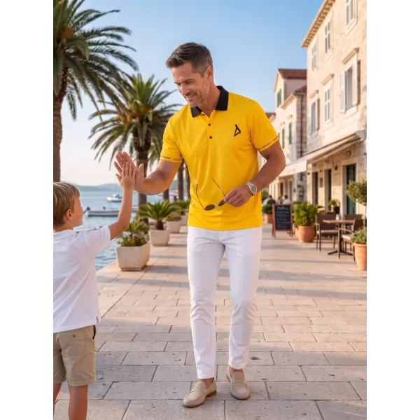  Tricou funcțional pentru bărbați cu guler premium ALTISPORT VOJ/ALM000TR05 PORTOCALE 