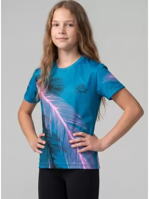 Tricou funcțional premium pentru copii ALTISPORT VOJ/ALK001TR01 BENZINĂ/ROZ DESCHIS
