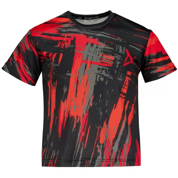  Tricou funcțional premium pentru copii ALTISPORT VOJ/ALK010TR01 NEGRU/ROSU 