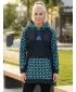 Hanorac prelungit funcțional pentru femei premium ALTISPORT VOJ/ALW048MI03 NEGRU ȘI ALBASTRU